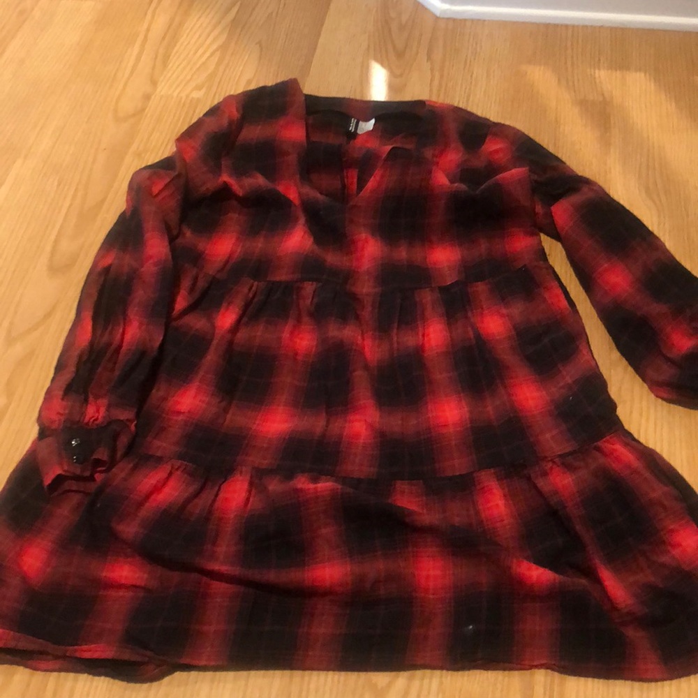 Red Flannel dress